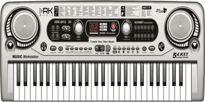 TECLADO RK MUSIC INFANTIL 54 NOTAS GRIS - 3