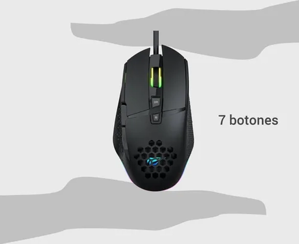 MOUSE GAMER HAVIT MS1022 USB LUCES RGB NEGRO - 4