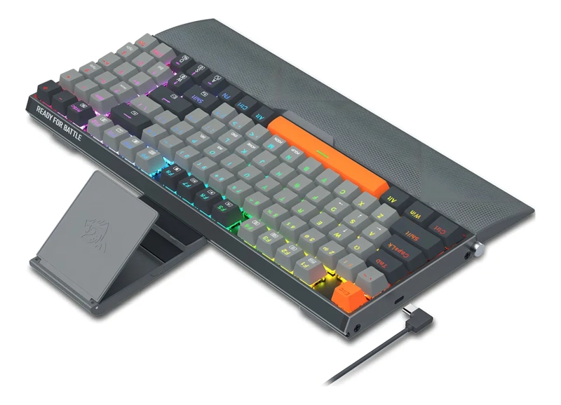 TECLADO REDRAGON OLAF K648 MECANICO RGB GRIS INGLE S - 2