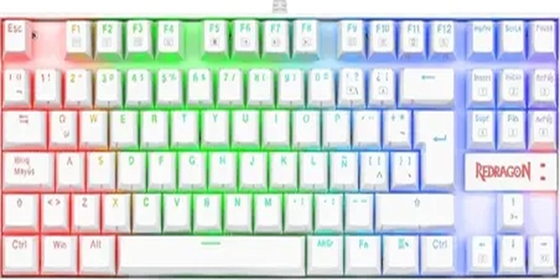 TECLADO REDRAGON KUMARA K552 RGB BLANCO ESPAÑOL - 4