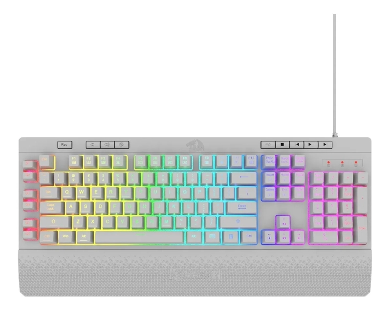 TECLADO GAMER REDRAGON SHIVA K512W RGB BLANCO - 3