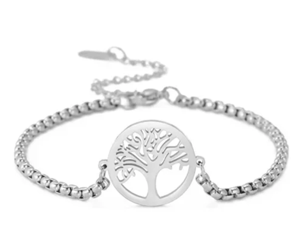 PULSERA ARBOL DE LA VIDA ACERO PLATEADO / TODOJOYAS - 1