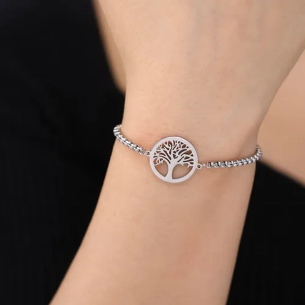 PULSERA ARBOL DE LA VIDA ACERO PLATEADO / TODOJOYAS - 3
