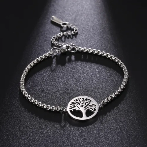 PULSERA ARBOL DE LA VIDA ACERO PLATEADO / TODOJOYAS - 4