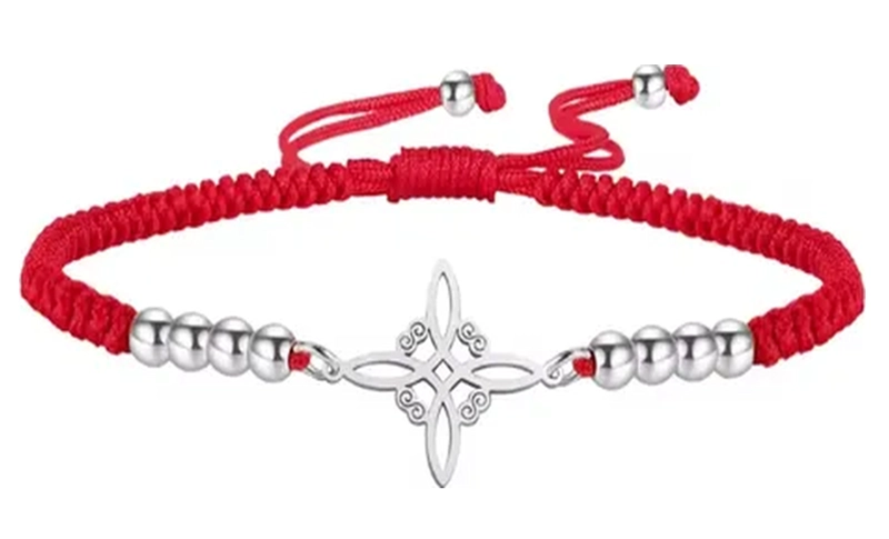 PULSERA NUDO BRUJA CELTA CUERDA ROJA - 1