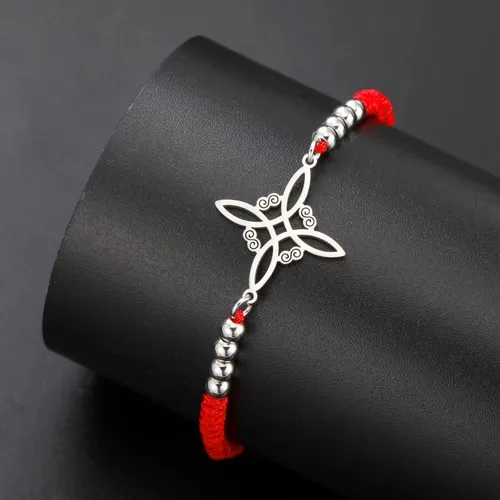 PULSERA NUDO BRUJA CELTA CUERDA ROJA - 4