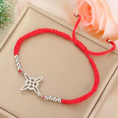 PULSERA NUDO BRUJA CELTA CUERDA ROJA - 5