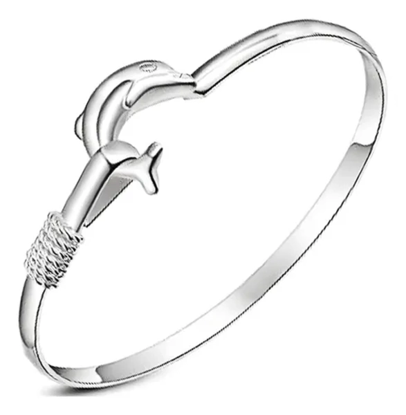 PULSERA PLATA 925 DELFIN MUJER AJUSTABLE - 1