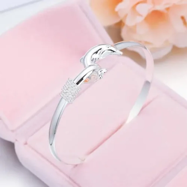 PULSERA PLATA 925 DELFIN MUJER AJUSTABLE - 2