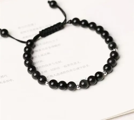 PULSERA PLATA TURMALINA NEGRA CON CAJA - 1