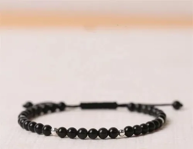 PULSERA PLATA TURMALINA NEGRA CON CAJA - 2