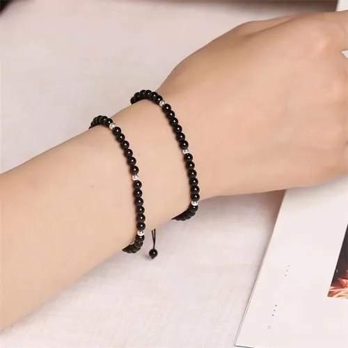 PULSERA PLATA TURMALINA NEGRA CON CAJA - 4