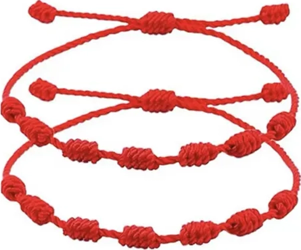 PACK 2 PULSERAS HILO ROJO 7 NUDOS PROTECCION - 2