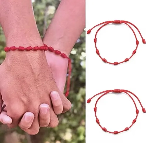 PACK 2 PULSERAS HILO ROJO 7 NUDOS PROTECCION - 5