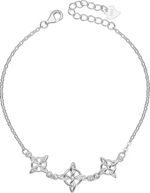 PULSERA NUDO BRUJAS PLATA FINA PROTECCION - 1