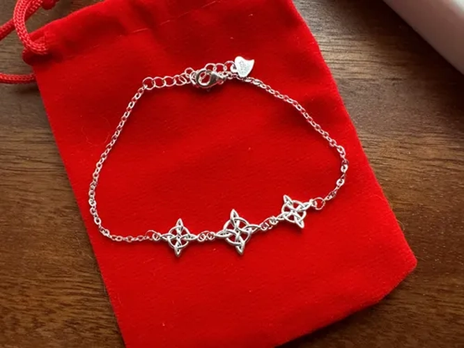 PULSERA NUDO BRUJAS PLATA FINA PROTECCION - 3
