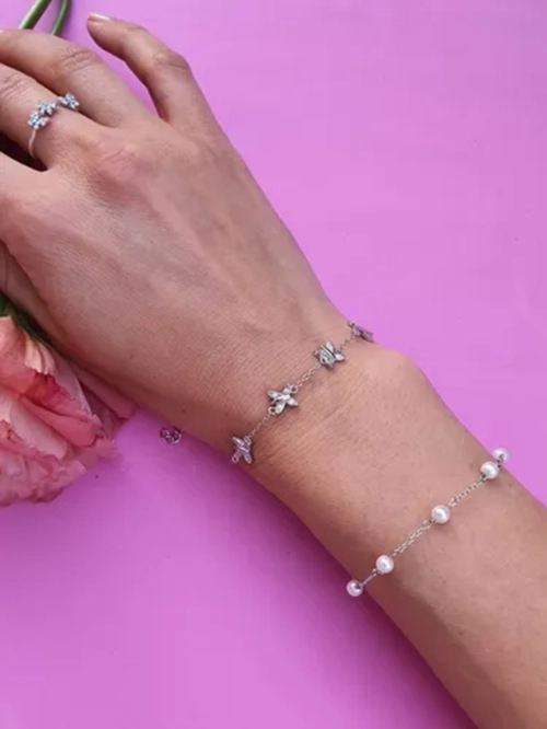 PULSERA PLATA 925 MARIPOSAS - 3