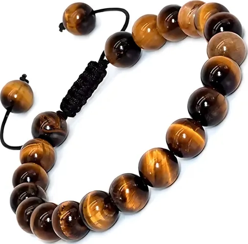 PULSERA OJO DE TIGRE NATURAL AJUSTABLE UNISEX - 1