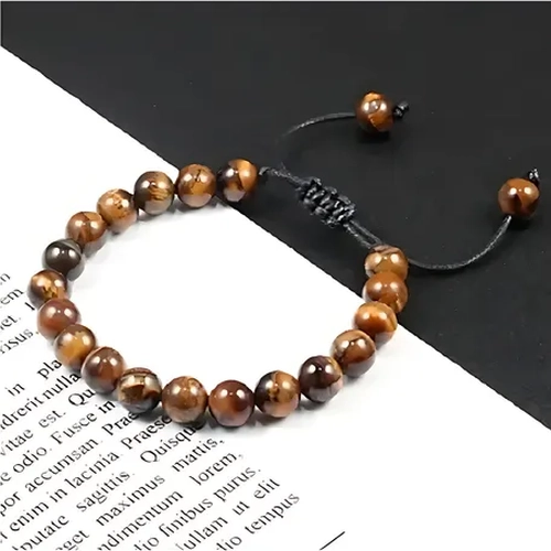 PULSERA OJO DE TIGRE NATURAL AJUSTABLE UNISEX - 4