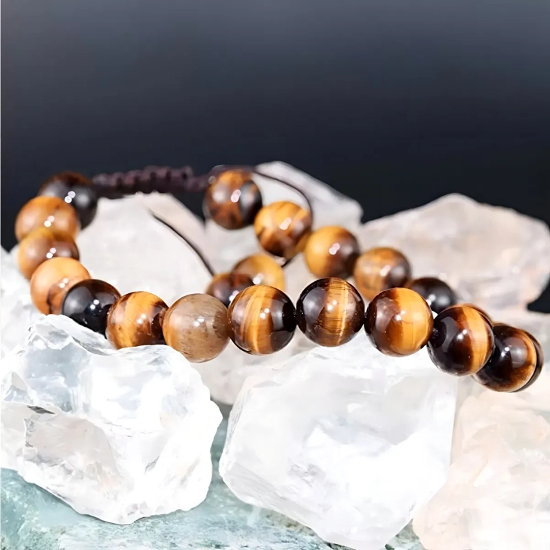 PULSERA OJO DE TIGRE NATURAL AJUSTABLE UNISEX - 9