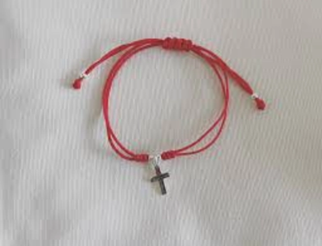 PULSERA PLATA 925 HILO ROJO TRENZADO CRUZ / TODOJOYAS - 3