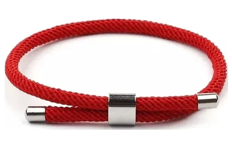 PULSERA CORDON ROJO CON ACERO AJUSTABLE - 1