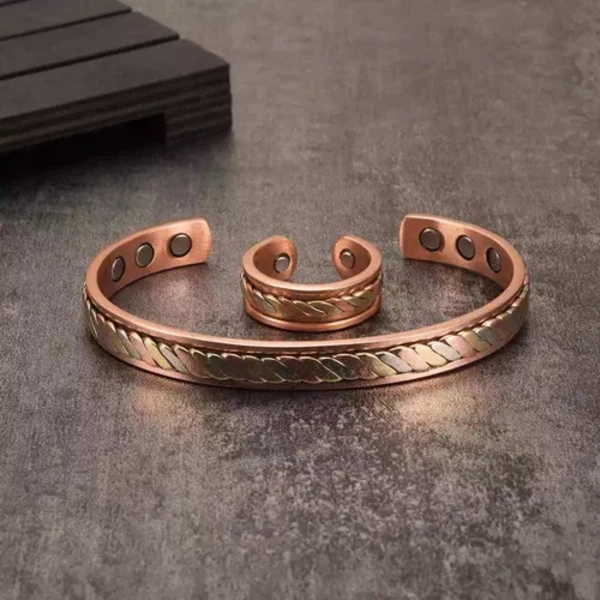 PULSERA COBRE BRAZALETE MAGNE TICA IMANES - 2