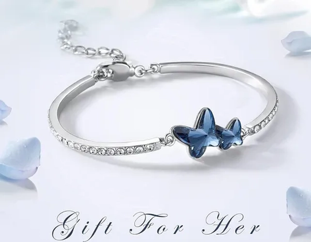 PULSERA CRISTAL SWAROVSKI MARIPOSA RODINADA - 3