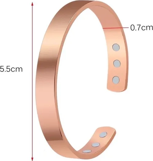 PULSERA COBRE BRAZALETE AJUSTABLE ELEGANTE - 2