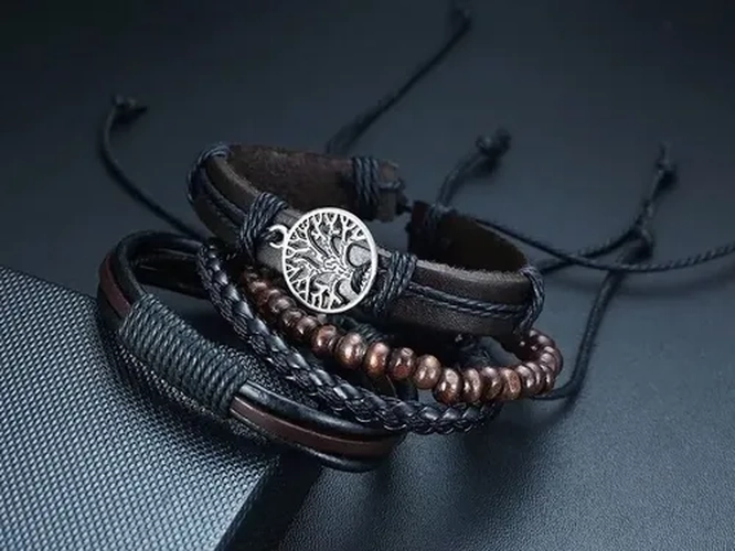 PULSERA CUERO ARBOL DE LA VIDA HOMBRE/MUJER - 4