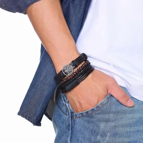 PULSERA CUERO ARBOL DE LA VIDA HOMBRE/MUJER - 8