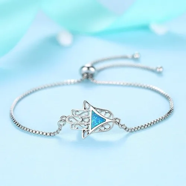 PULSERA MANO FATIMA OPAL PLATA 925 / TODOJOYAS - 2