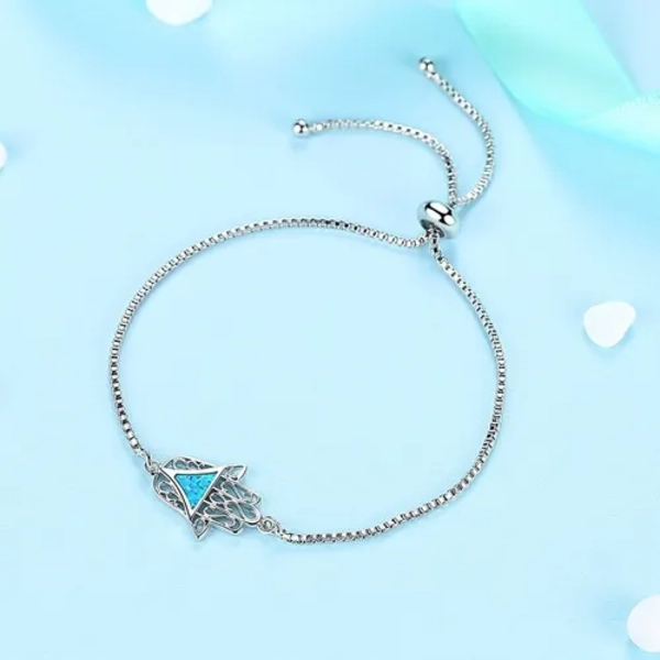PULSERA MANO FATIMA OPAL PLATA 925 / TODOJOYAS - 3