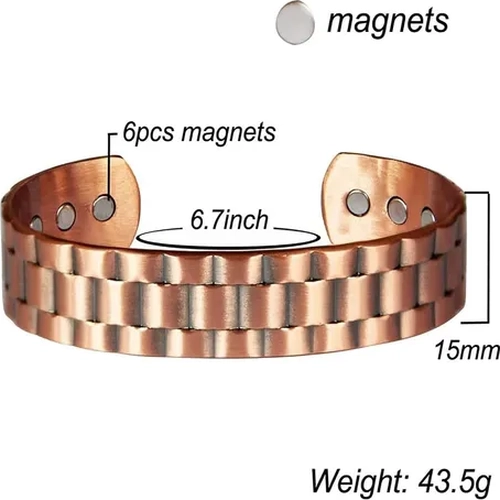 PULSERA COBRE MAGNE TICO TERAPIA ARTRITIS - 6