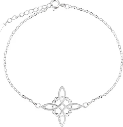 PULSERA NUDO BRUJAS AMULETO PLATA FINA ITALIA - 1