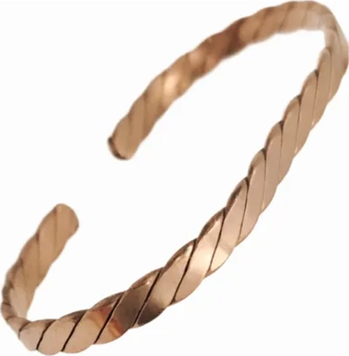 PULSERA COBRE PURO TRENZADA TERAPE UTICA ARTRITIS - 2