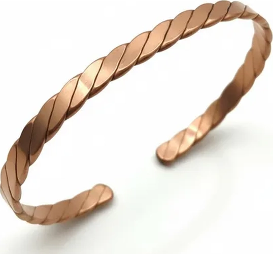 PULSERA COBRE PURO TRENZADA TERAPE UTICA ARTRITIS - 3