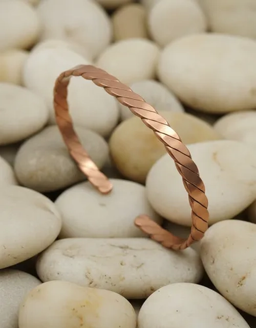 PULSERA COBRE PURO TRENZADA TERAPE UTICA ARTRITIS - 6