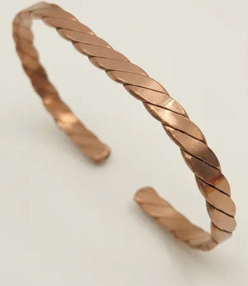 PULSERA COBRE PURO TRENZADA TERAPE UTICA ARTRITIS - 7