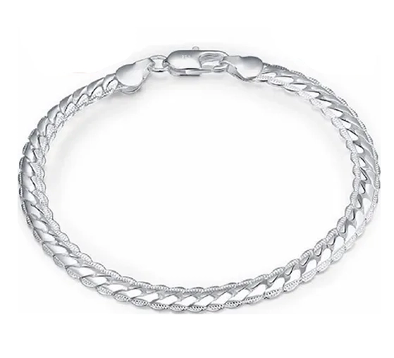 PULSERA PLATA 925 CADENA PLANA ELEGANTE - 1