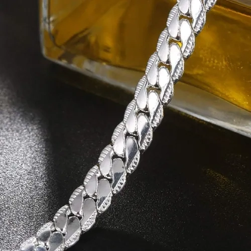 PULSERA PLATA 925 CADENA PLANA ELEGANTE - 2