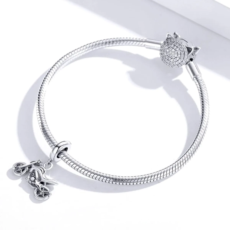 CHARM DIJE PLATA 925 COLGANTE MOTO / TODOJOYAS - 3