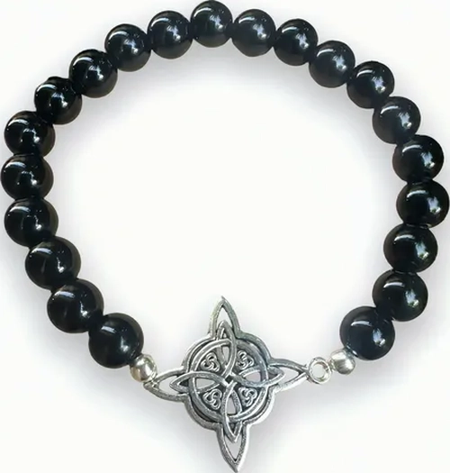 PULSERA NUDO BRUJAS PIEDRAS PROTECCION ELASTICADA - 1