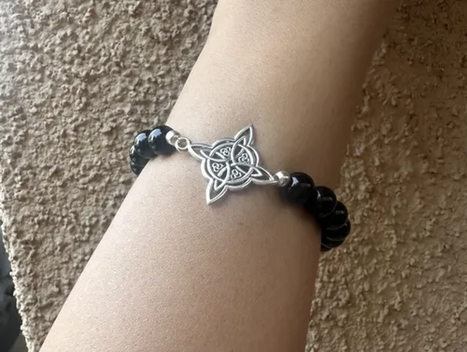 PULSERA NUDO BRUJAS PIEDRAS PROTECCION ELASTICADA - 2