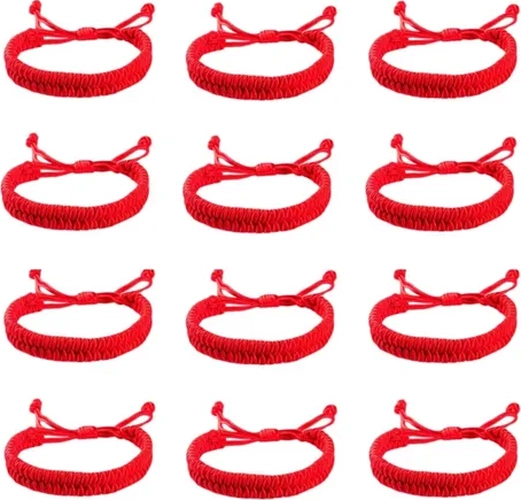PACK 12 PULSERAS HILO ROJO PROTECCION AJUSTABLE - 3