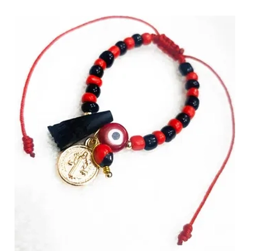 PULSERA AZABACHE CON DIJE SAN BENITO - 1