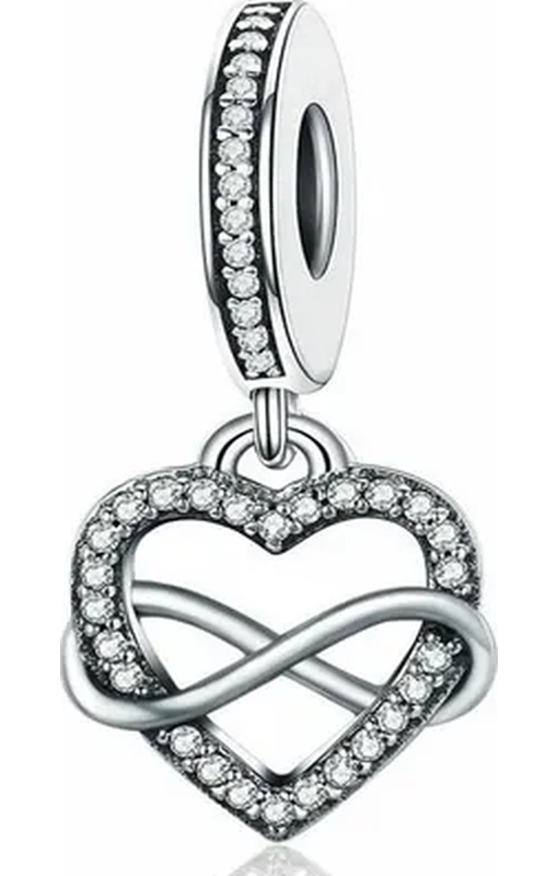 CHARM DIJE PLATA 925 CORAZON INFINITO - 1