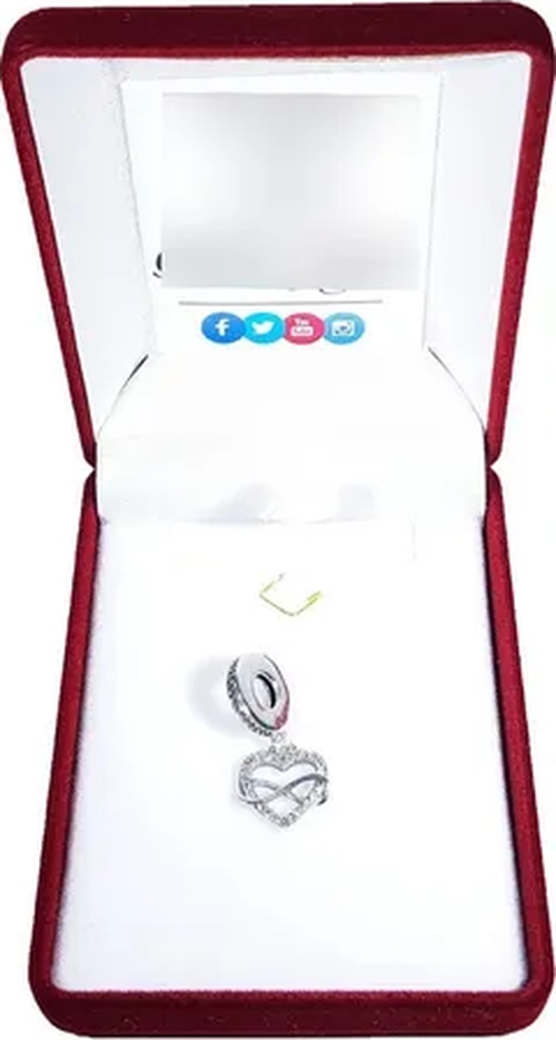 CHARM DIJE PLATA 925 CORAZON INFINITO - 2