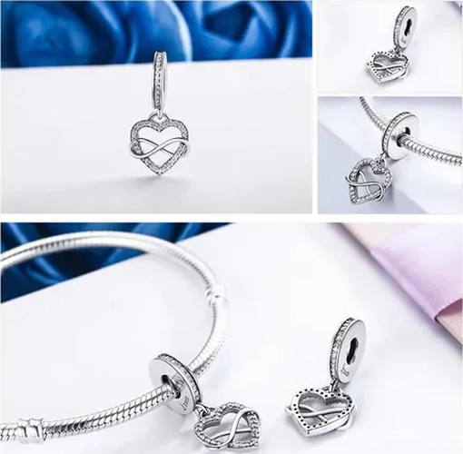 CHARM DIJE PLATA 925 CORAZON INFINITO - 3