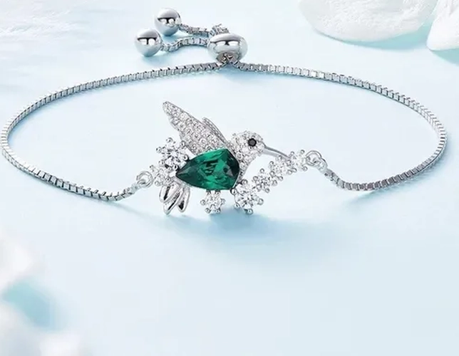 PULSERA COLIBRI PLATA 925 CON TURQUESA - 2